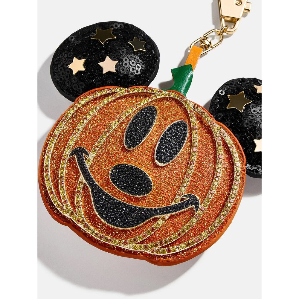 Baublebar Disney Mickey Mouse Pumpkin Jack O Lantern Puff Bag Charm Puffy NEW - Picture 7 of 9